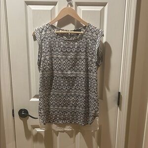 The Limited Black and White Geometric Tank Top